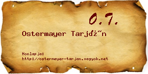 Ostermayer Tarján névjegykártya